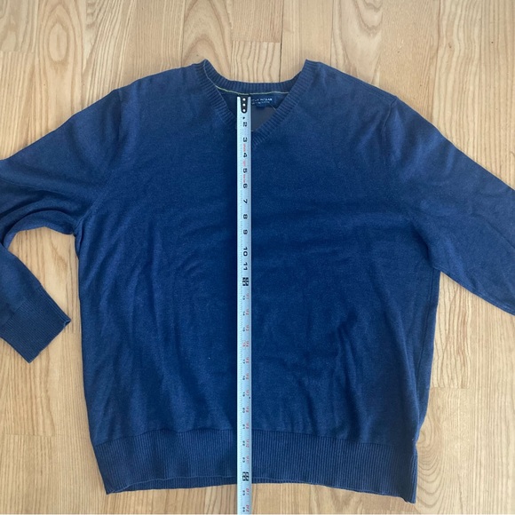 Peter Millar Navy Blue V Neck Sweater Cotton Golf Performance Holiday Work 2XL - Picture 10 of 10